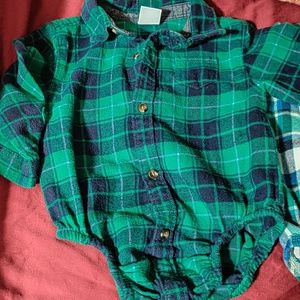 Flannel onesie